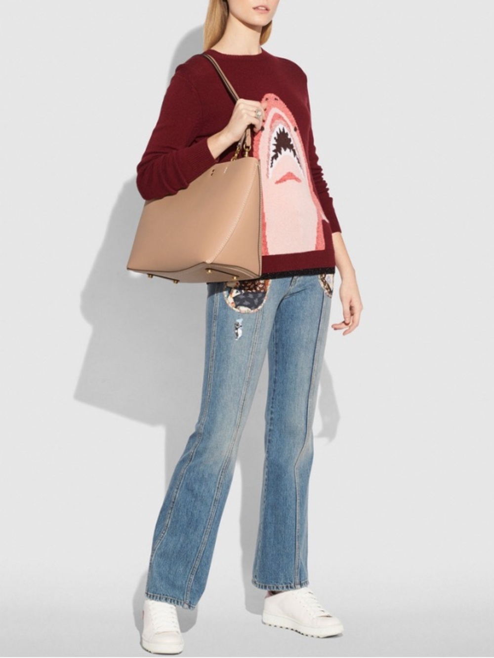 COACH ROGUE TOTE WITH FLORAL BOW PRINT INTERIOR (28430) - Picture 14 of 15